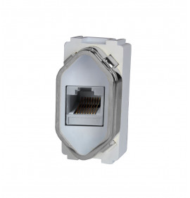 Módulo RJ45 (Internet) - Novara Branco Cromado